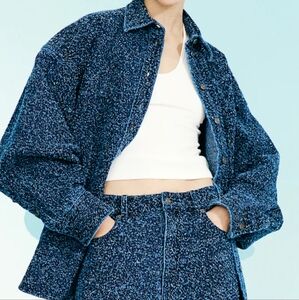 H&M STUDIO S/S 2025 Oversize BOUCLÉ Denim Jacket. Jacket  ONLY. NO LOW BALLING